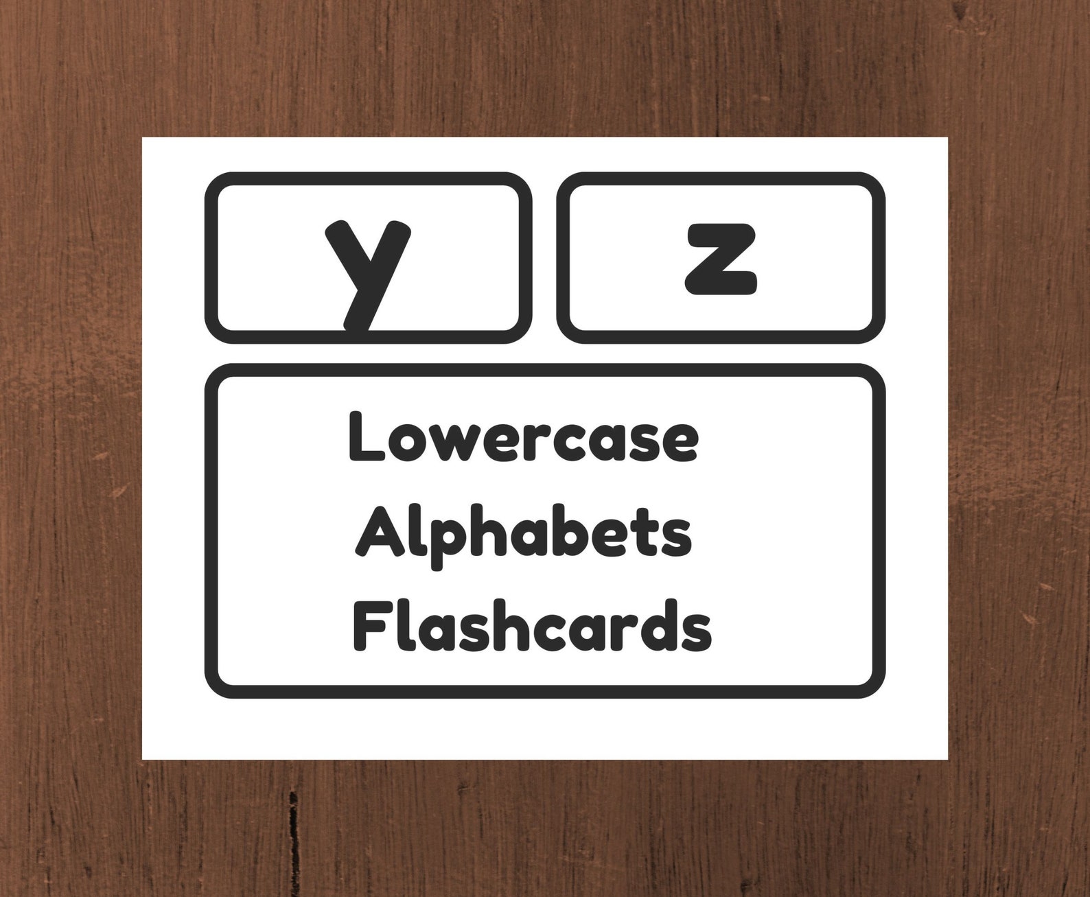 26 Printable Uppercase Alphabet Flashcards. Preschool-kindergarten
