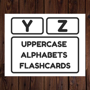26 Printable Uppercase Alphabet Flashcards. Preschool-kindergarten ...