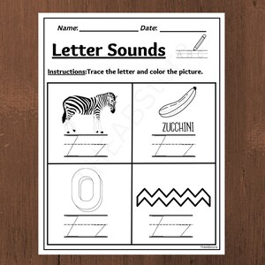 26 Printable Alphabet Letter Sounds Worksheets. Preschool-kdg Phonics ...