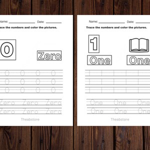 21 Printable Numbers 0 to 20 Tracing Worksheets. Preschool-kindergarten ...