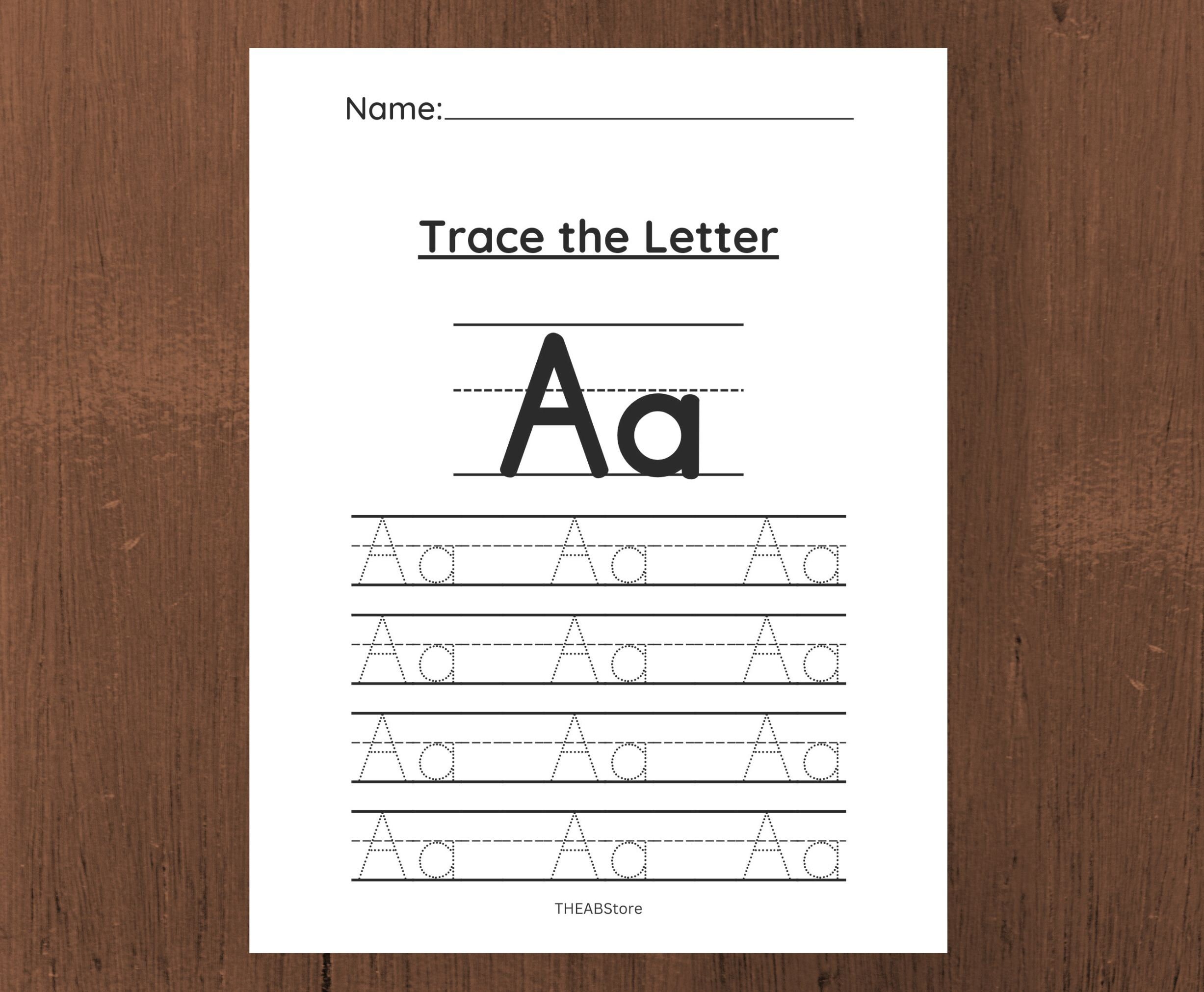 26 Printable Trace the Alphabet Worksheets. Preschool-kdg Phonics,26 ...