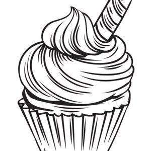 Cupcakes Galore Cupcake coloring sheet Girls activity Kids Party activity, Summer Activity for kids image 2