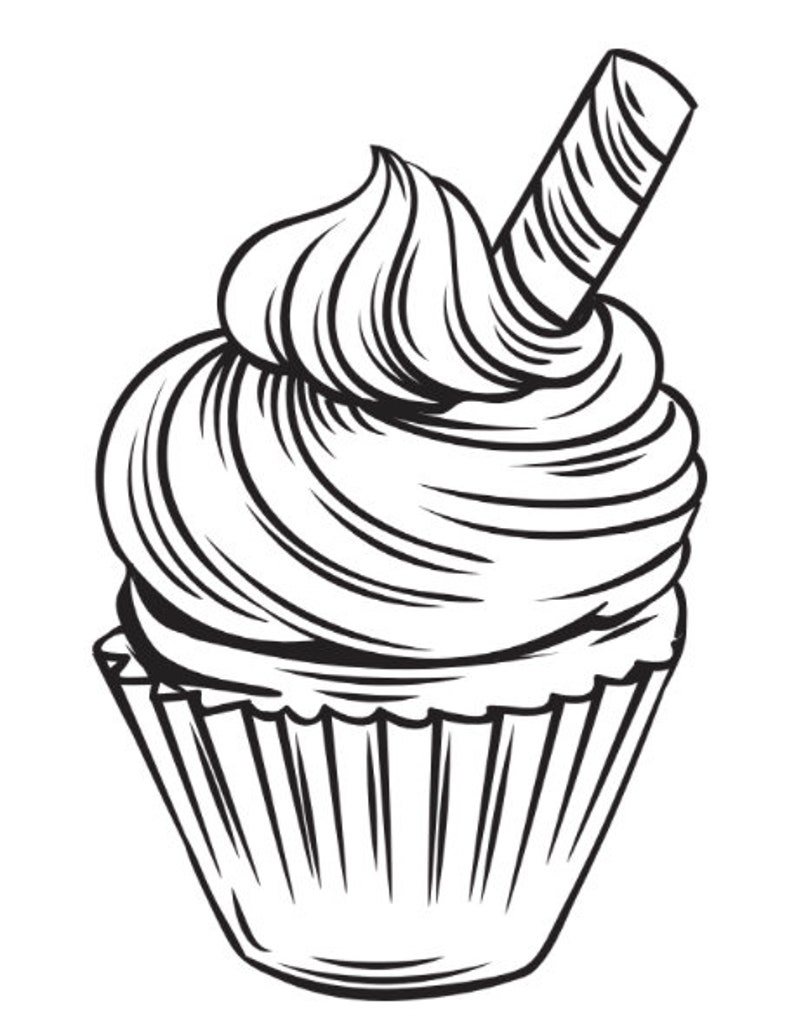 Cupcakes Galore Cupcake coloring sheet Girls activity Kids Party activity, Summer Activity for kids image 2