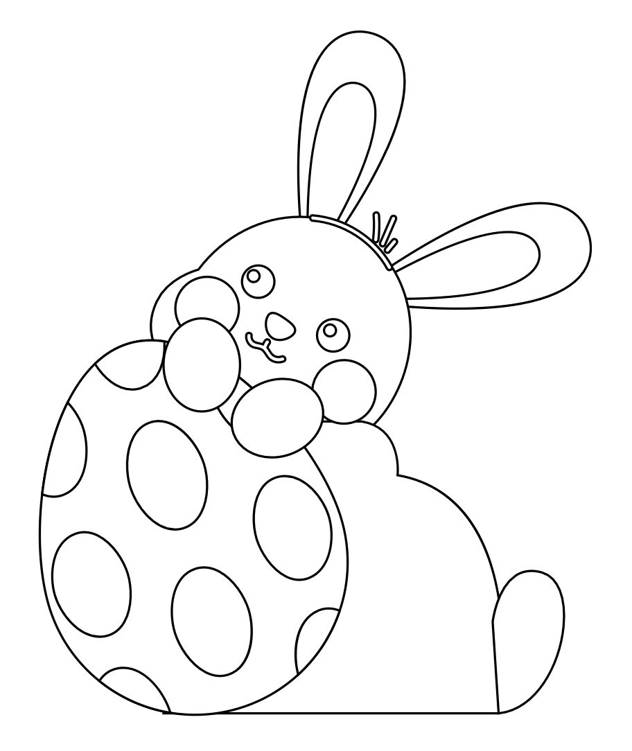 Easter Bunny Coloring Pages - 20 Images *ready to Print - Etsy