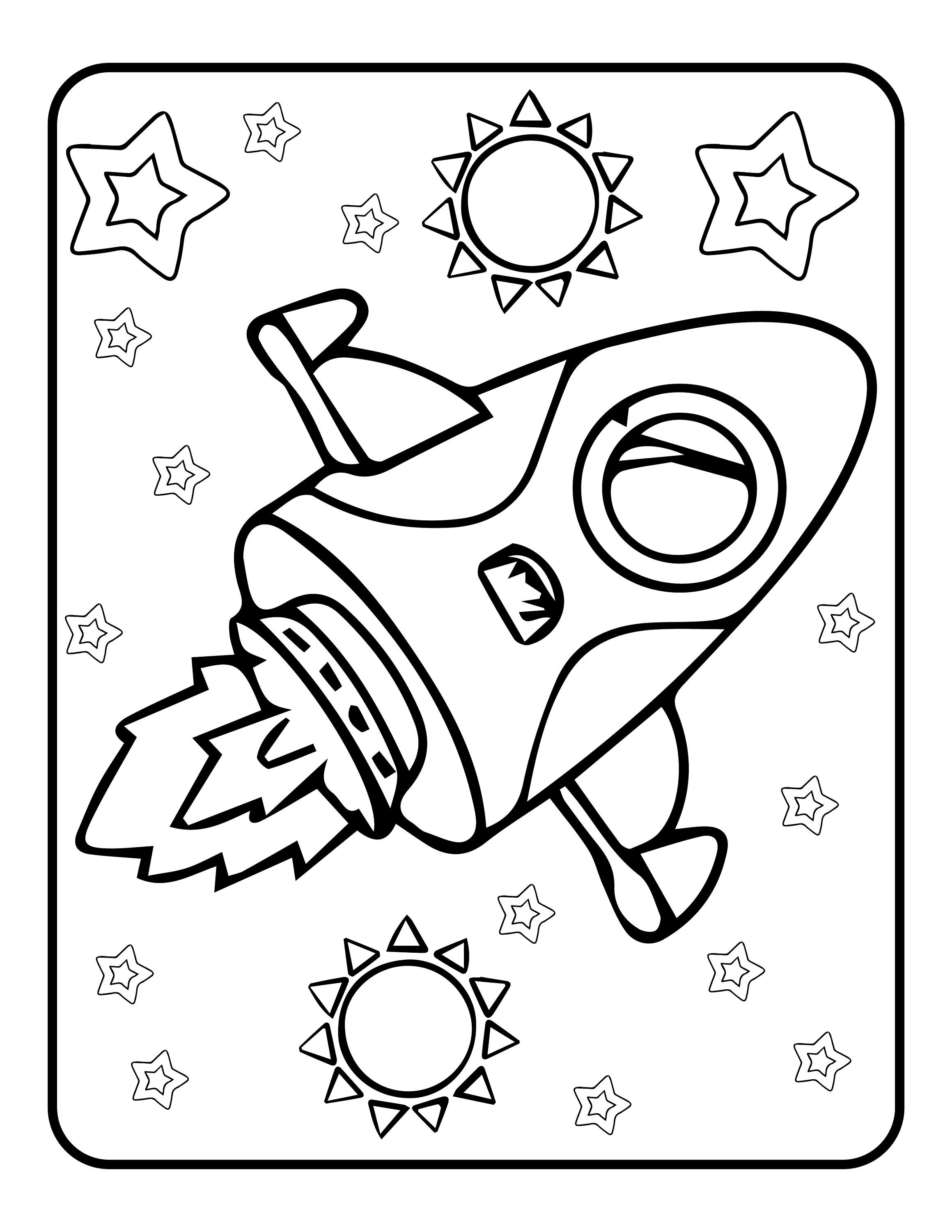 Space Coloring Pages - 20 Themed Space Pages- Astronauts, Planets ...