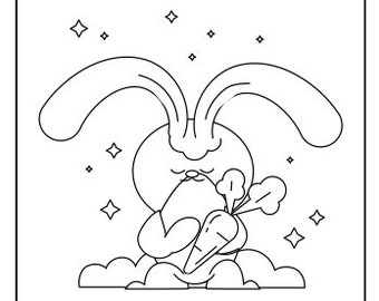 Easter Bunny Coloring Pages - 20 images *Ready to print