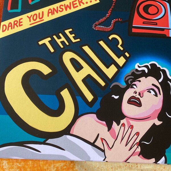 Dare You Answer THE CALL? Poster: A4 Print, Neurodivergent, Autistic, Social Anxiety, Film Poster, Horror, Vintage Horror Movie Poster
