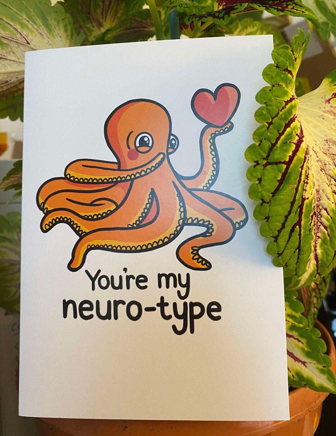 You're My Neuro-type - A6 Card and Envelope (blank): Valentines ...