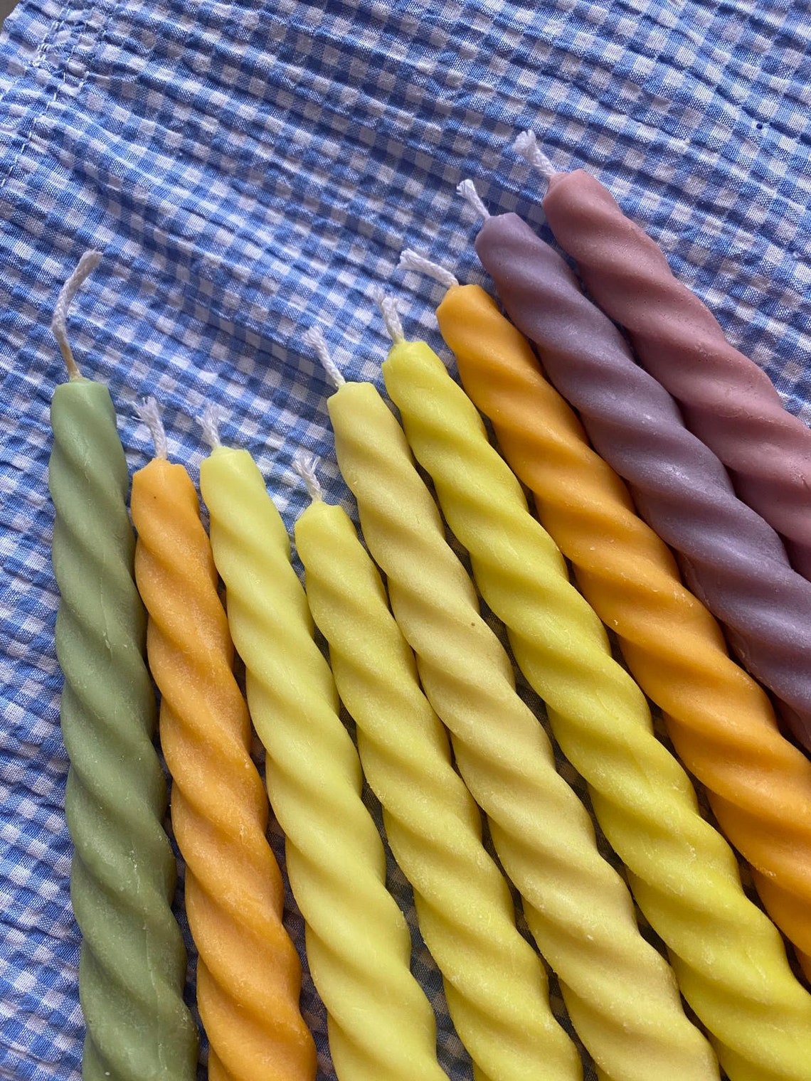 Colourful Twist Swirl Candles swirl candle swirl soy candle Etsy