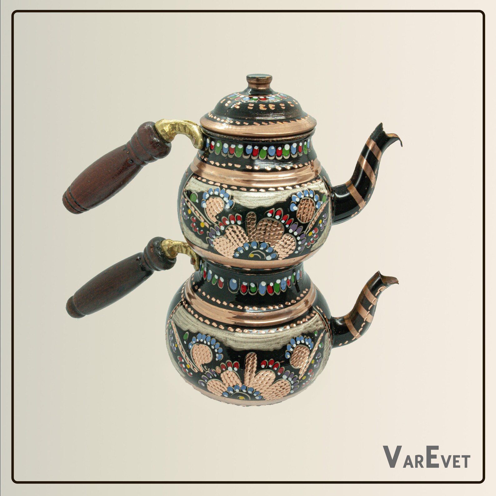 Copper Turkish Tea Pot Tea Kettle Pots Set for Stove Top Etsy