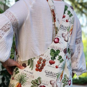 Fresh Vegetables Cross Back Slip-On Apron