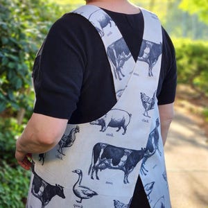 Rustic Barn Cross Back Slip-On Apron.