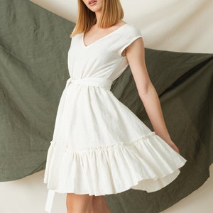 Linen wedding dress, Slow Fashion Dress, Wedding Guest Dress, Flax Clothing image 5