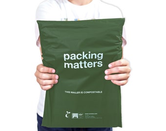 Emballage compostable - emballage recyclable - Sac d'expédition - Sac postal écologique - Sac en polyéthylène - 10 pièces