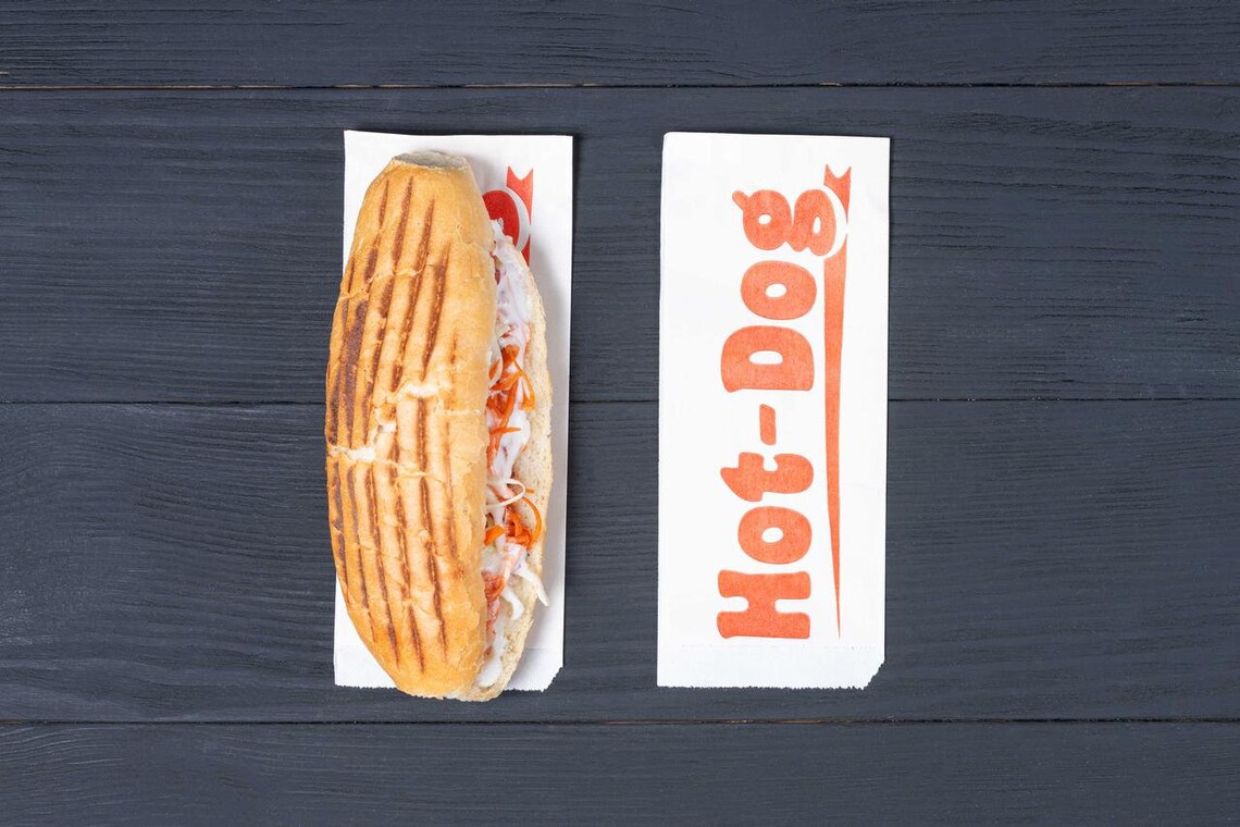 100 Hot Dog Wrapper Sleeves Paper Hot Dog Bags Etsy