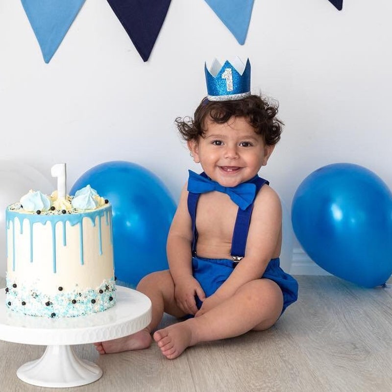 Baby Boy Yellow Cake Smash Outfit -- Baby Boy First Birthday Outfit Yellow and Red