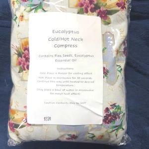 Värmedyna för halsen med eukalyptus: Aromaterapilinda för eteriska oljor