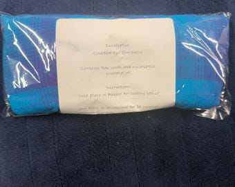 Eucalyptus Aromatherapy Eye Pillow – Flaxseed Hot & Cold Compress for Migraine, Headache