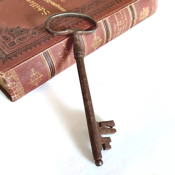Large Antique Key | Original French Lock Key | Hand Forged Iron Key