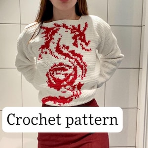 Heart of fire sweater - Crochet Pattern