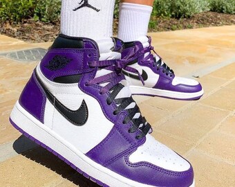 Purple jordans | Etsy