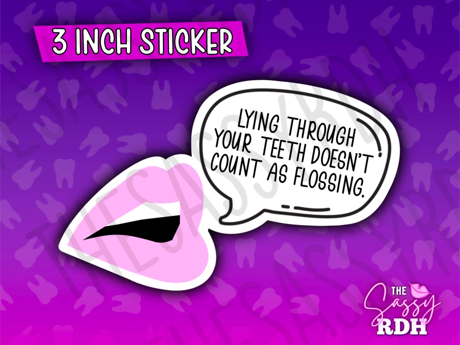 Dental Hygiene Sticker Dental Sticker Dental Hygienist - Etsy