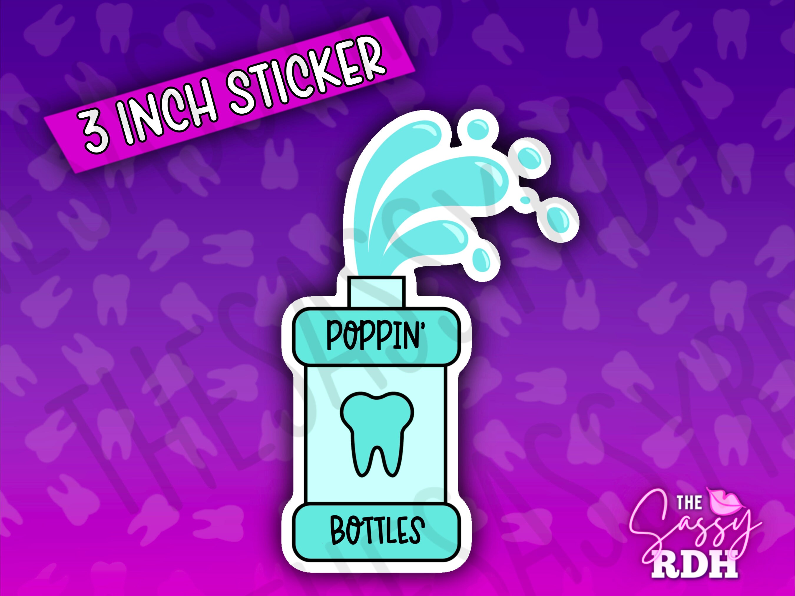 Mouthwash Sticker Dental Sticker Dental Hygienist Etsy