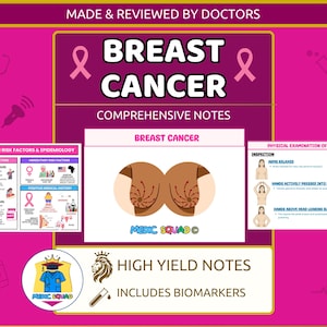 Breast Cancer Notes for Medical and Nursing Students: Biomarkers, Pathology (Instant Download)