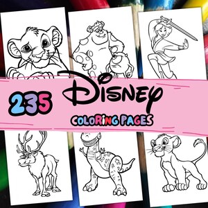 235 coloriages de personnages de dessins animés, coloriages pour enfants, coloriages pour fêtes d'anniversaire