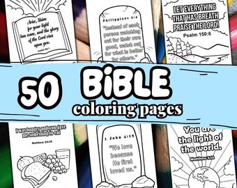50 BIBLE Coloring Pages. Bible Cartoon coloring book for kid. Printable coloring pages for kids. Printable coloring pages, Christian Coloring