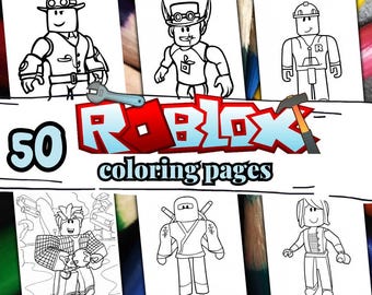 50 Pixel Block Character Coloring Pages. Roblox coloring book for kids. Printable coloring pages for kids. Printable coloring pages