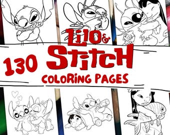 Lilo&Stich Coloring Pages. Cartoon coloring book for kid. Printable coloring pages for kids. Printable stitch coloring pages