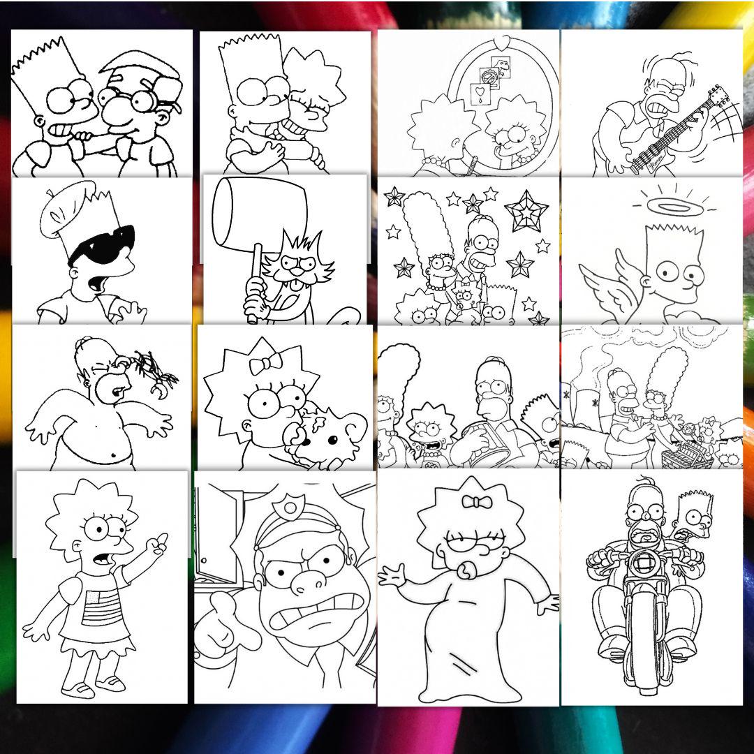 70 THE SIMPSONS Color Pages. the Simpsons Coloring Book Fo Kid ...