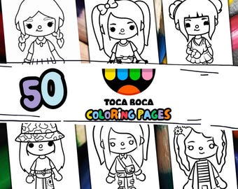 60 TOCA B0CA Color Pages. Toca Boca Book photo Kid. Coloring Pages for Adults. Pdf Printable Coloring Pages