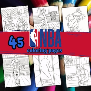 45 Basketball Coloring Pages. Basketball coloring book for kids. Basketball Birthday Party Activities Printable Basketball Party Games
