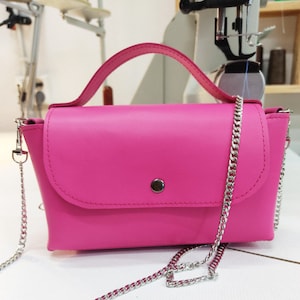 Mini handbag, leather mini bag, phone bag, miniature handbag, tiny leather bag, gift for her.