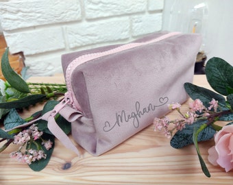 Personalized Bridesmaid Cosmetic Bag, Make up Bag with name, Bridesmaid gift ideas, Make up Organizer Personalized