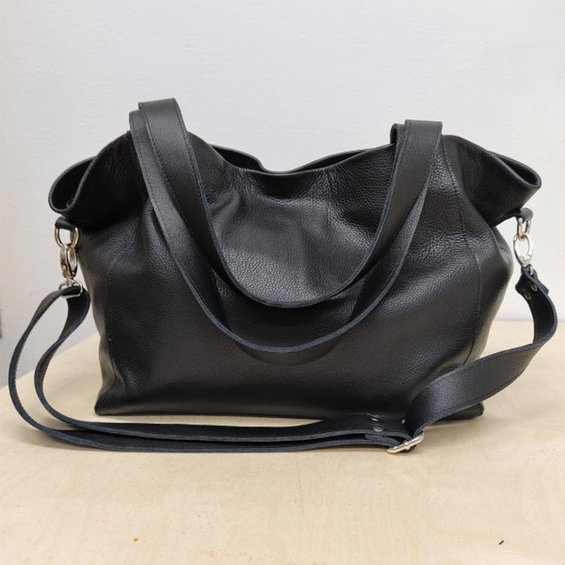 Sac Fourre-tout En Cuir Oversize XXL Leather Fashion - 60 Cm De Large, Couleur Crème, Occasion