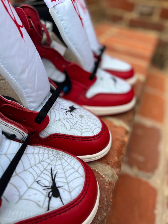 Custom Air Jordan Retro 1 High OG X Off-white X Miles Morales | Etsy