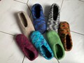 Colorful felt slippers product logo
