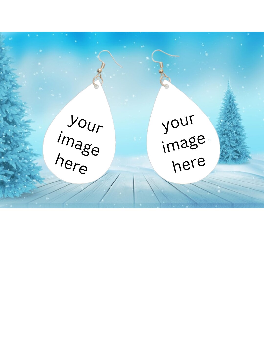 Christmas Sublimated Earring Mockup Etsy