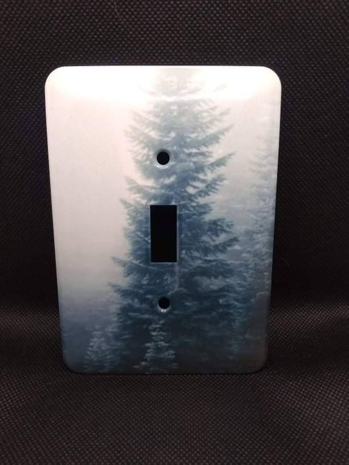 Pine Tree Light Switch Plate Etsy UK