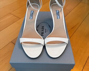 Aurhentic Prada Heels white prada shoes