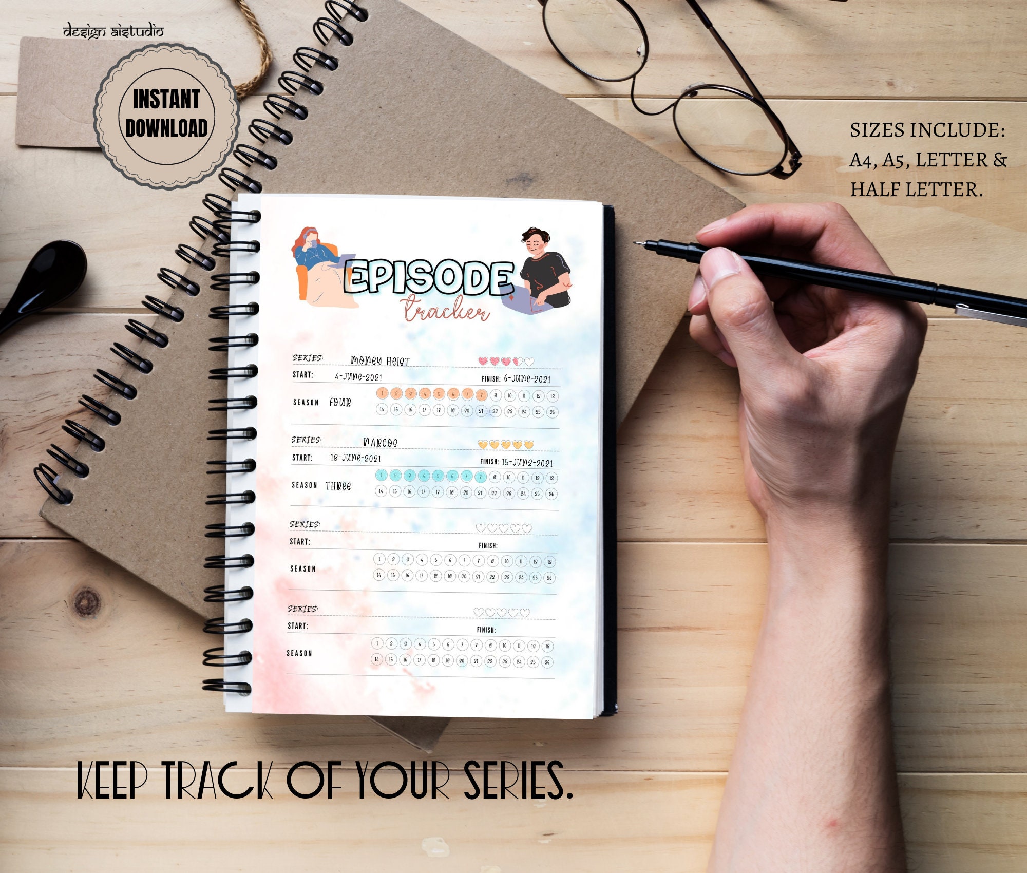EDITABLE ENTERTAINMENT PLANNER Tracker Inserts for BuJo Etsy España