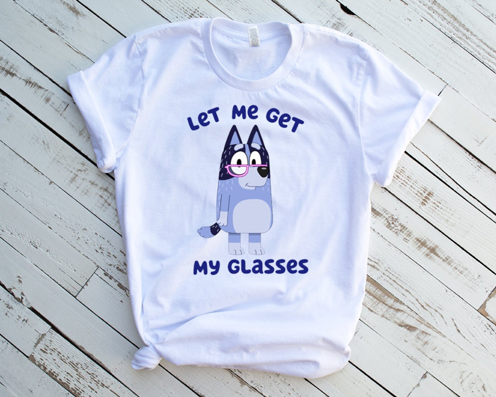 Adult Bluey inspired Glasses Nana Shirt Etsy