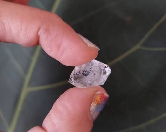 Herkimer diamond double termination double point crystal / natural raw stone