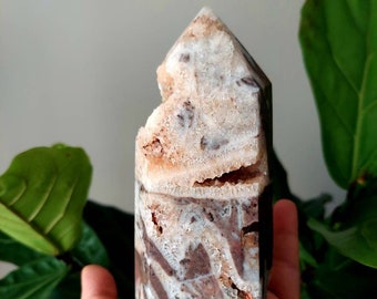 Sphalerite druzy cave crystal tower / energizing stone