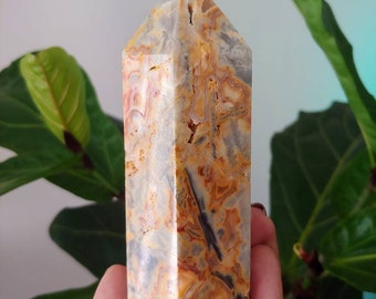 Crazy Lace Agate / Crystal Tower /  Laughter stone