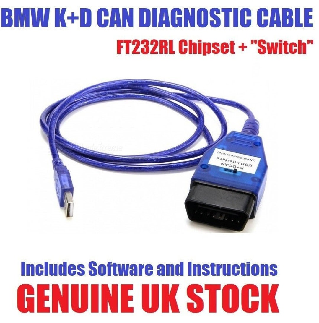 For BMW Inpa KD Can OBD2 Cable FTDI FT232RL Chip With Switch - Etsy