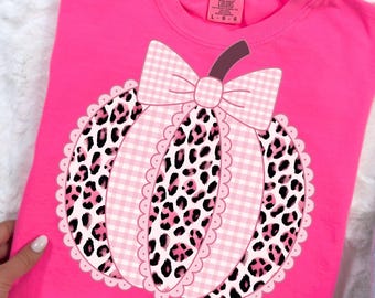 Pink Gepard Kürbis PNG, Coquette Bow Clipart (digitaler Download)